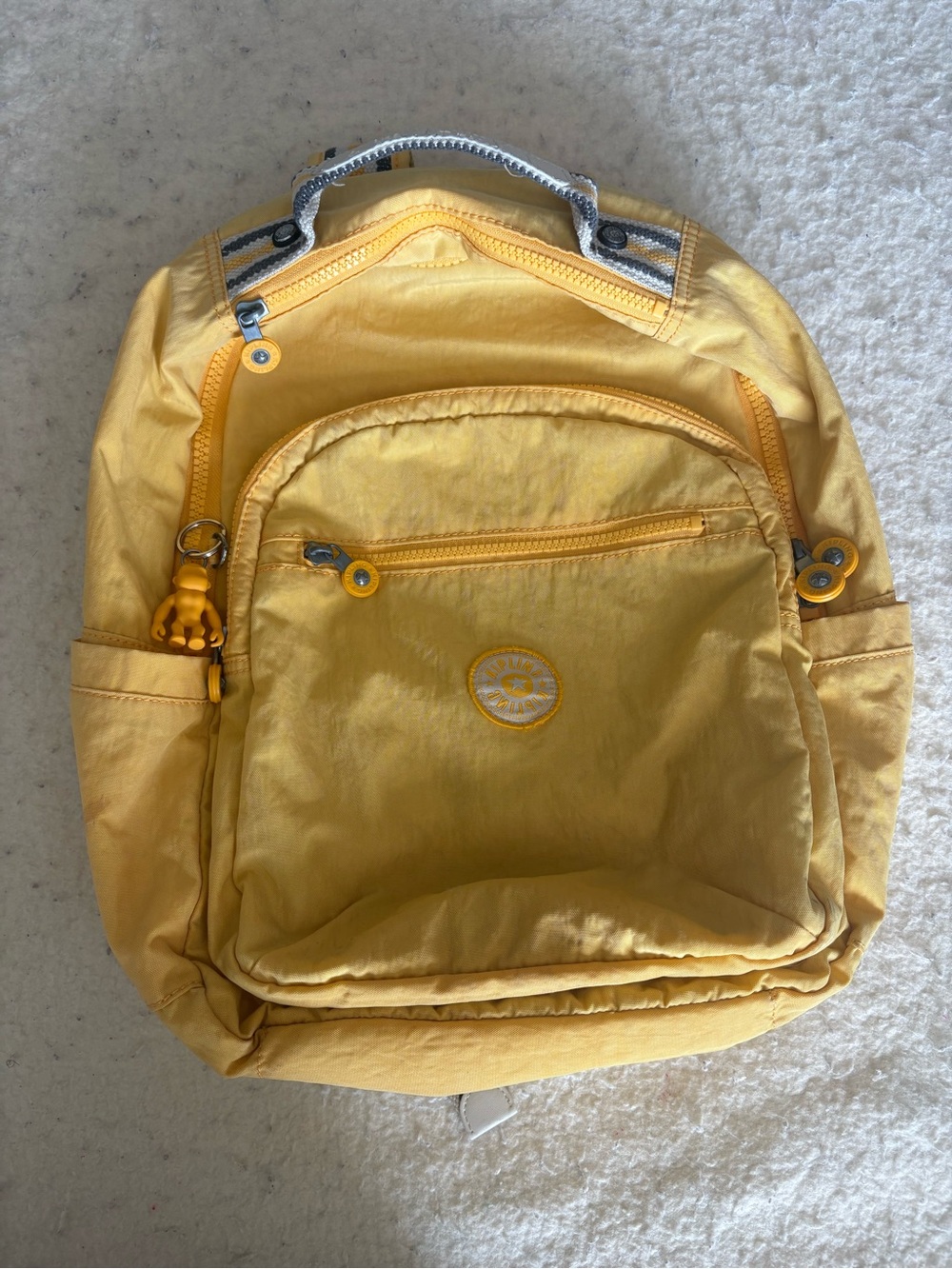 Yellow Original Kipling Backpack - Lightweight Everyday Bag